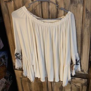 Target off the shoulder shirt